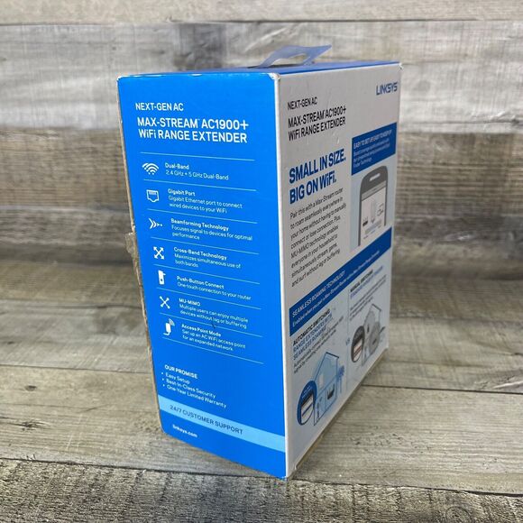 Linksys Max Stream AC1900 Wifi Range Extender Untested As Is - Picture 4 of 9
